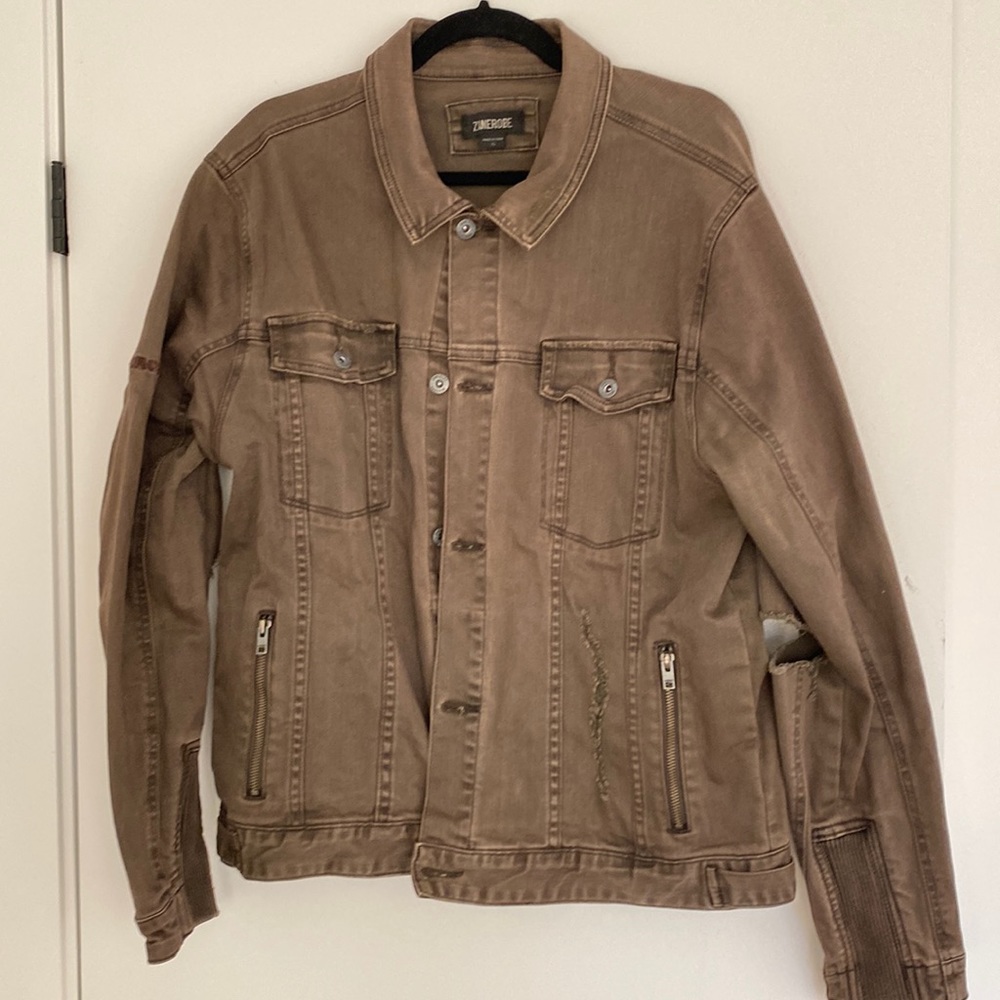 Zanerobe Distressed jean jacket